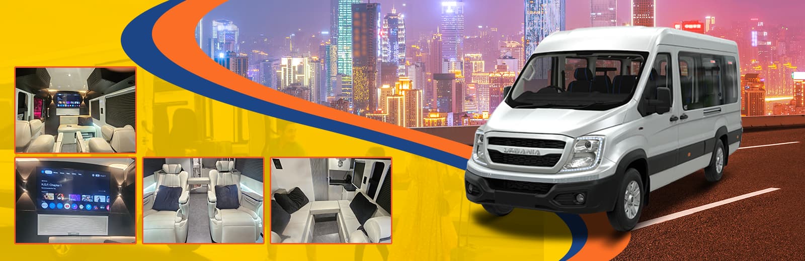 9 Seater Maharaja Urbania Van on Rent